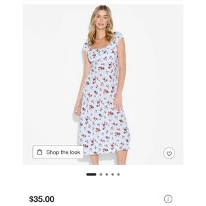 Women's Midi Dress L Coastal Cowgirl Boho Cottagecore Summer Feminine